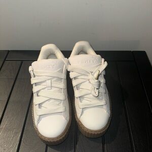 Fenty Beauty Puma Sneakers in White and Tan Size 6.5